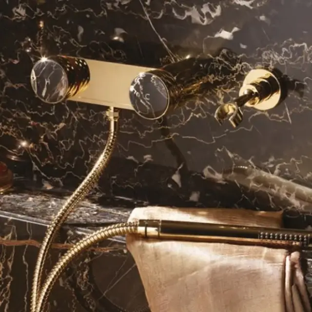 Fima Carlo Frattini Texture Collection Смеситель для душа, без накладки, без излива, цвет: gold F5605XOR