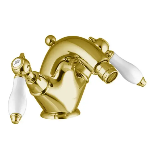 Fima Carlo Frattini Herend Смеситель для биде, с донным клапаном, излив 11,7 см, цвет: gold F5432CBOR