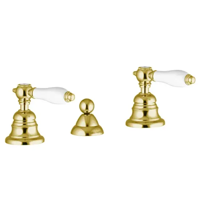 Fima Carlo Frattini Herend Смеситель для биде на 3 отверстия, с донным клапаном, цвет: gold F5422CBOR