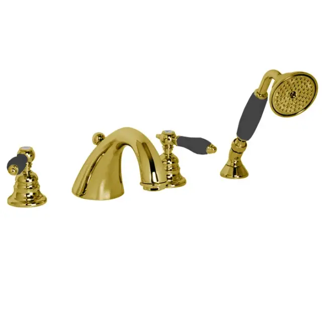 Fima Carlo Frattini Herend Смеситель на борт ванны с ручным душем, цвет: gold F5414CNOR