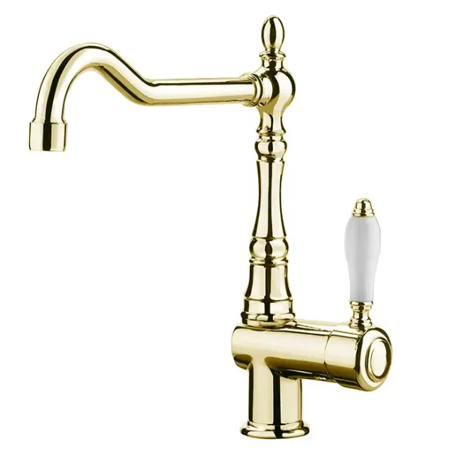 Fima Carlo Frattini Herend Смеситель для кухни, поворотный излив 23,2 см, цвет: gold F5417NOR