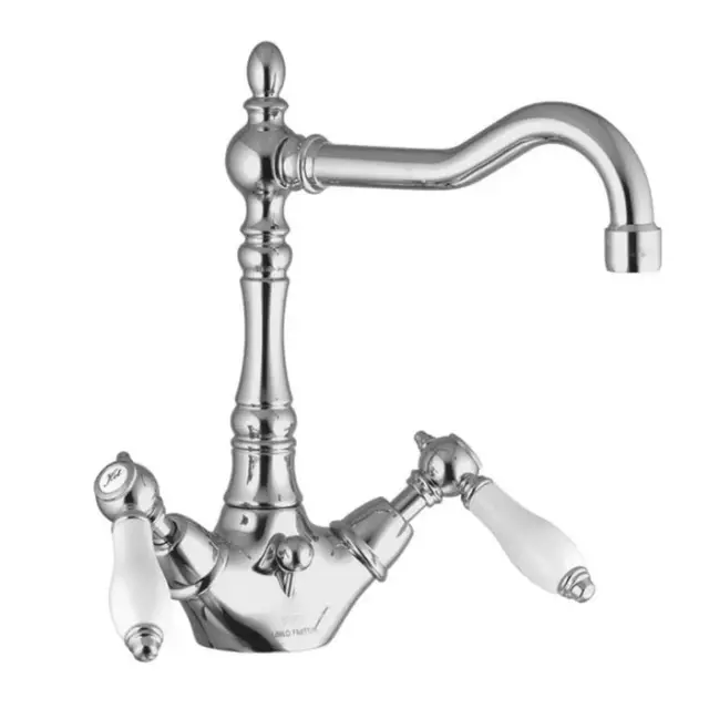 Fima Carlo Frattini Herend Смеситель для раковины, с донным клапаном, излив 18,4 см, цвет: chrome F5411CBCR