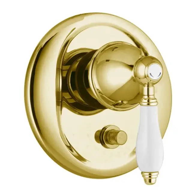 Fima Carlo Frattini Herend Смеситель для душа встраиваемый, внешняя часть, 2 потребителя, цвет: gold F5409X2OR