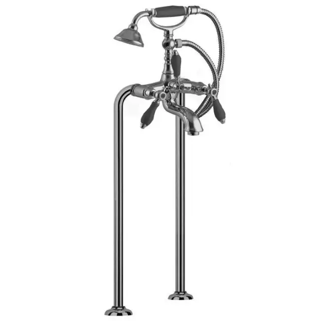 Fima Carlo Frattini Herend Смеситель для ванны напольный с душем, излив 70 см, цвет: chrome F5404/4CNCR