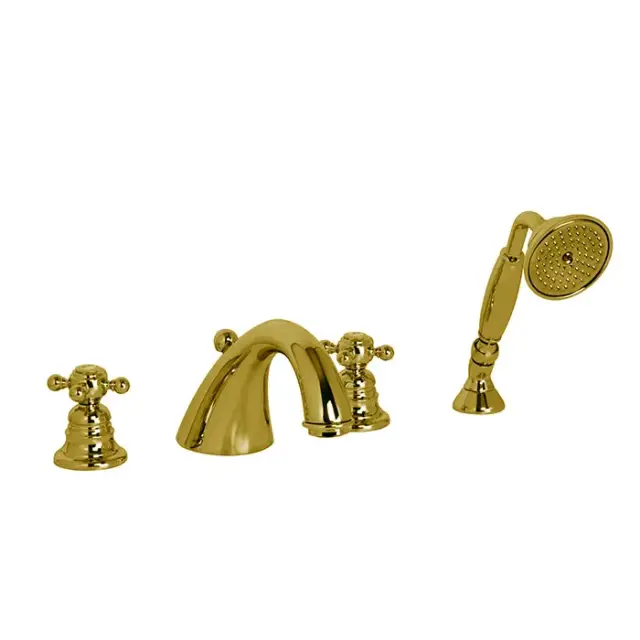 Fima Carlo Frattini Elizabeth Смеситель на борт ванны с ручным душем, цвет: gold F5094OR