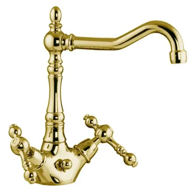 Fima Carlo Frattini Epoque Смеситель для раковины, с донным клапаном, излив 18,4 см, цвет: gold F5061OR