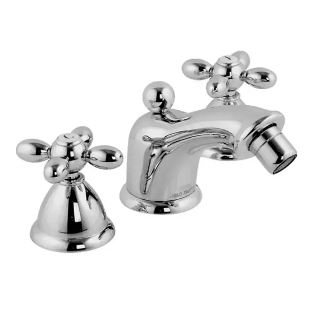 Fima Carlo Frattini Olivia Смеситель для биде на 3 отверстия, с д/к, излив 12,5 см, цвет: chrome F5012CR
