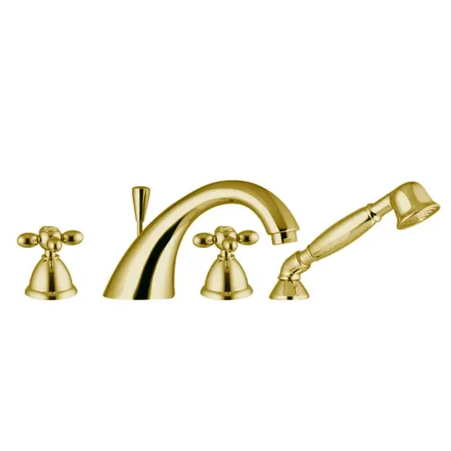 Fima Carlo Frattini Olivia Смеситель на борт ванны с ручным душем, цвет: gold F5014OR