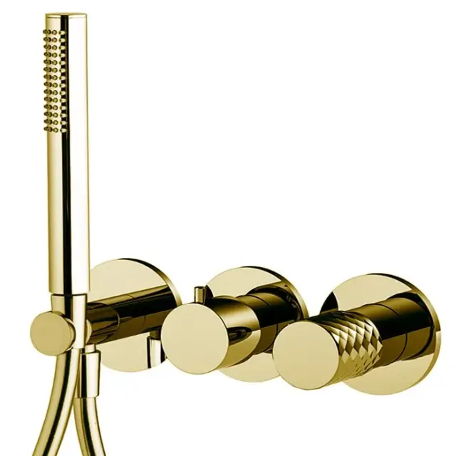 Fima Carlo Frattini Spillo Tech Смеситель для душа встраиваемый, 2 потребителя, цвет: gold F3049TWX8XOR