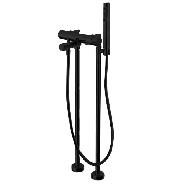 Fima Carlo Frattini Spillo Up Смеситель для ванны напольный, высота излива 72 см, цвет: black matt F3034/4NS