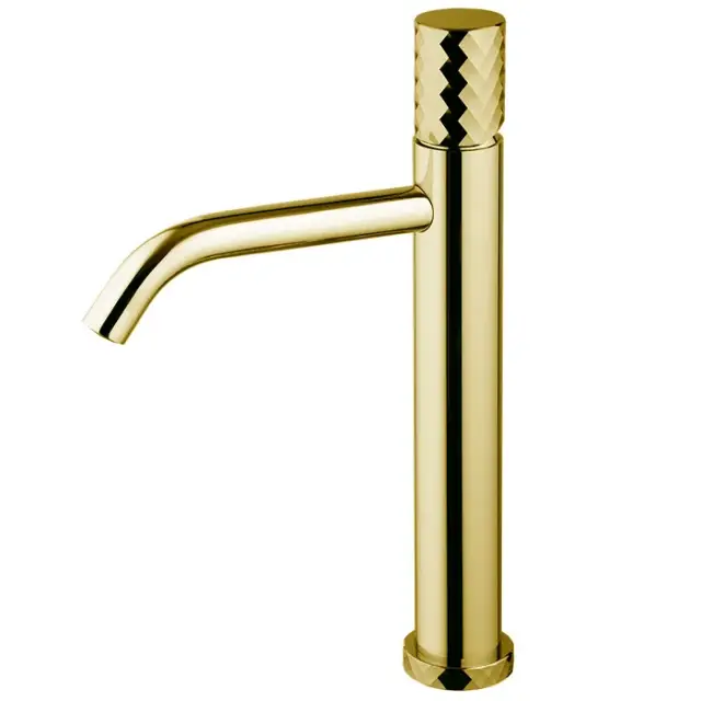 Fima Carlo Frattini Spillo Tech Смеситель для раковины, с донным клапаном, излив 15 см, цвет: gold F3031TLXSXOR