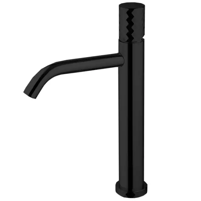 Fima Carlo Frattini Spillo Tech Смеситель для раковины высокий с д/к, излив 15 см, цвет: black matt F3031TLXSXNS