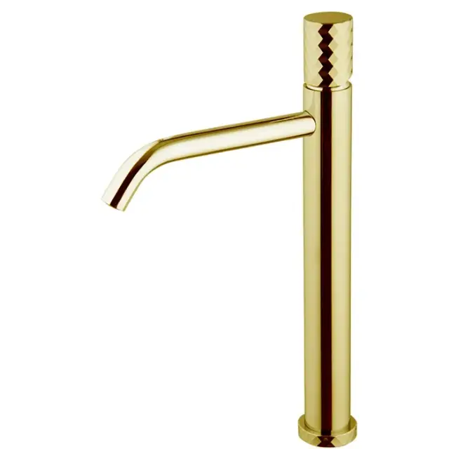 Fima Carlo Frattini Spillo Tech Смеситель для раковины, с донным клапаном, излив 16,7 см, цвет: gold F3031T/HXSXOR