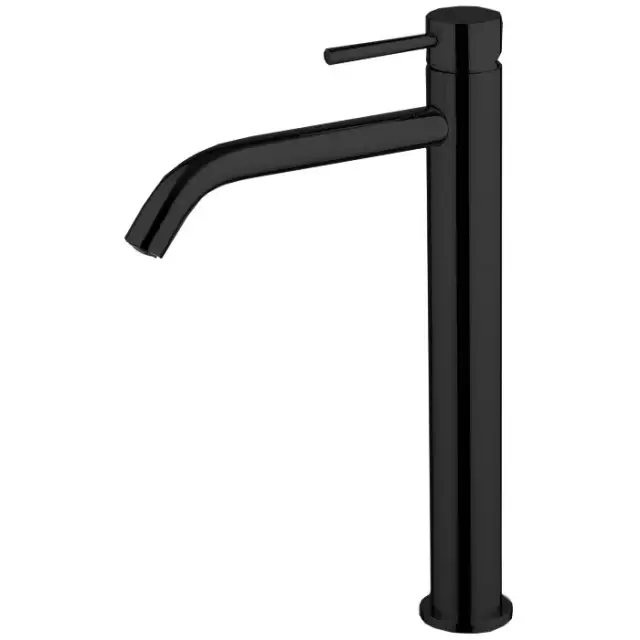 Fima Carlo Frattini Spillo Up Смеситель для раковины высокий без д/к, излив 18 см, цвет: black matt F3031/HXSNS.1