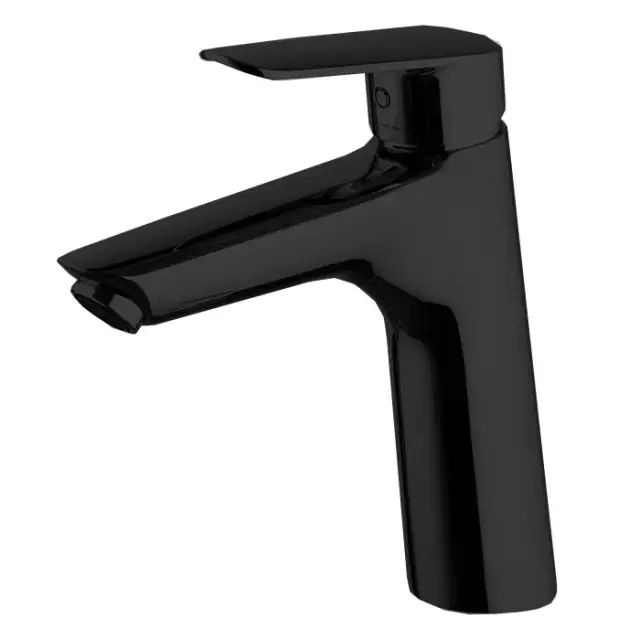 Fima Carlo Frattini Spot Смеситель для раковины Energy Saving с д/к, излив 15,9 см, цвет: black matt F3001LNS.ES