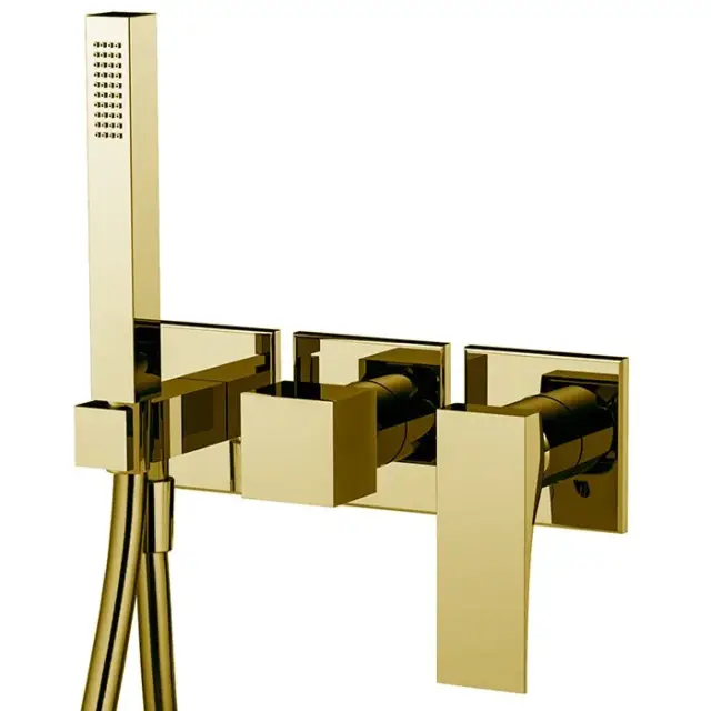 Fima Carlo Frattini Zeta Смеситель для душа встраиваемый, 2 потребителя, цвет: gold F3989WX8OR