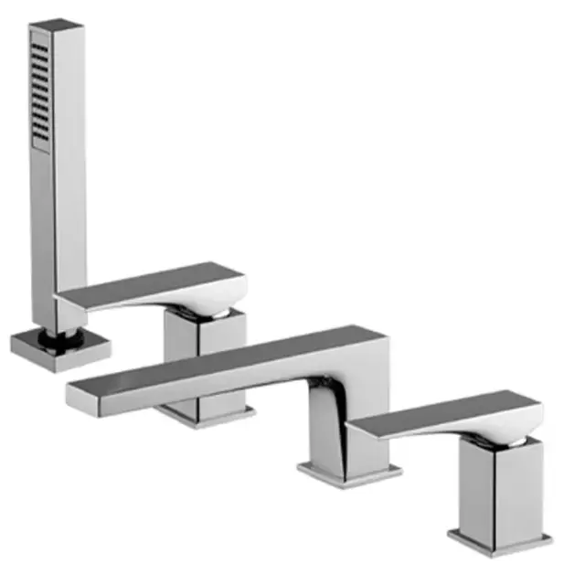 Fima Carlo Frattini Zeta Смеситель на борт ванны с ручным душем, цвет: chrome F3974NCR