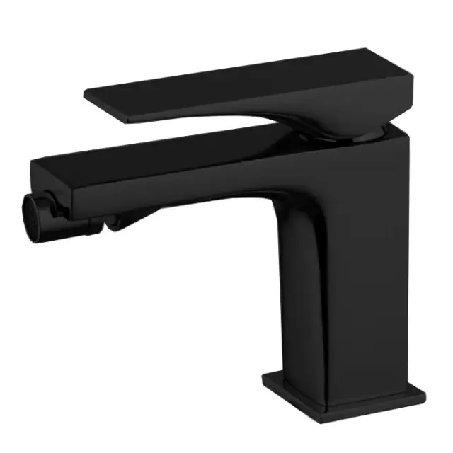 Fima Carlo Frattini Zeta Смеситель для биде, без донного клапана, излив 12,8 см, цвет: black matt F3962NNS.1