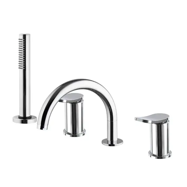 Fima Carlo Frattini Flo' Смеситель на борт ванны с ручным душем, цвет: chrome F3814NCR