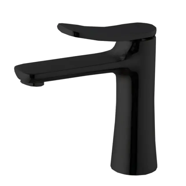 Fima Carlo Frattini Flo' Смеситель для раковины Energy Saving с д/к, излив 12 см, цвет: black matt F3801NS.ES