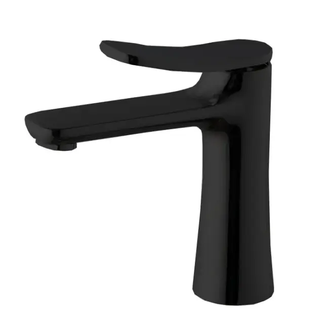 Fima Carlo Frattini Flo' Смеситель для раковины, с донным клапаном, излив 12 см, цвет: black matt F3801NS