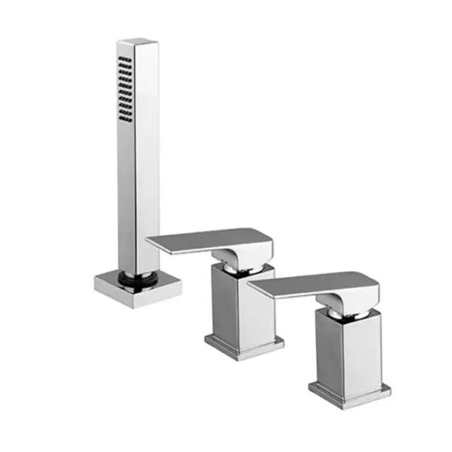 Fima Carlo Frattini Fit Смеситель на борт ванны с ручным душем, без излива, цвет: chrome F3394/1NCR