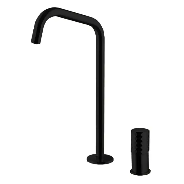 Fima Carlo Frattini Spillo Tech Смеситель для раковины высокий, 2 отверстия с д/к, цвет: black matt F3271TNDXNS