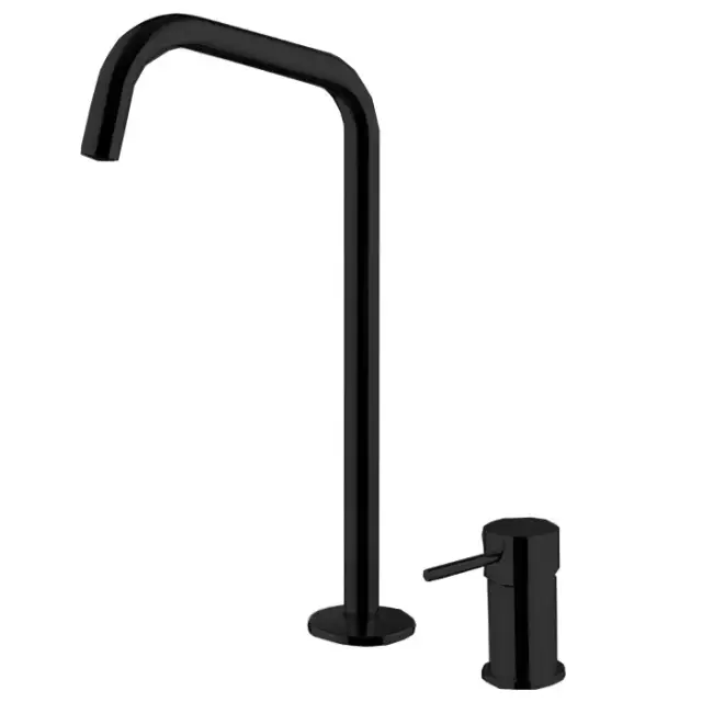 Fima Carlo Frattini Spillo Up Смеситель для раковины на 2 отвер с д/к, излив 16 см, цвет: black matt F3271NDNS