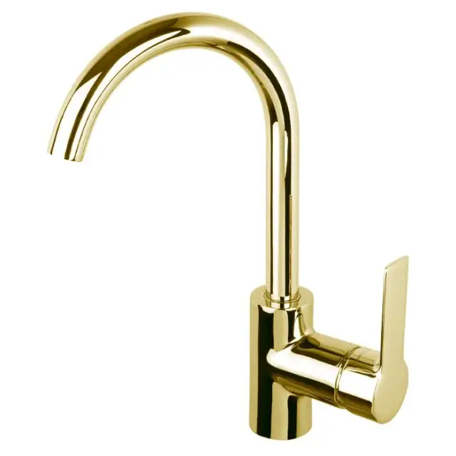 Fima Carlo Frattini Mast Смеситель для раковины Energy Saving с д/к, излив 15,5 см, цвет: gold F3151OR.ES