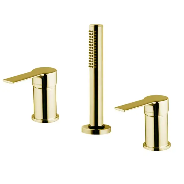 Fima Carlo Frattini Mast Смеситель на борт ванны с ручным душем, без излива, цвет: gold F3144/1NOR