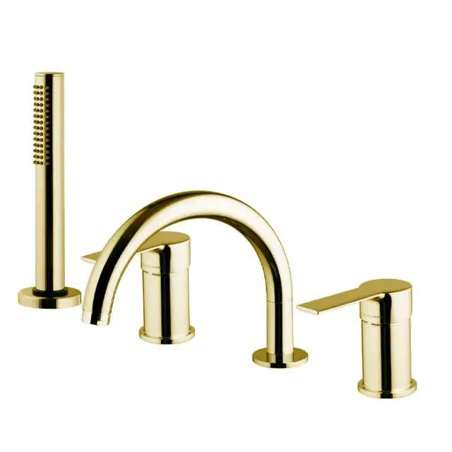 Fima Carlo Frattini Mast Смеситель на борт ванны с ручным душем, цвет: gold F3144NOR