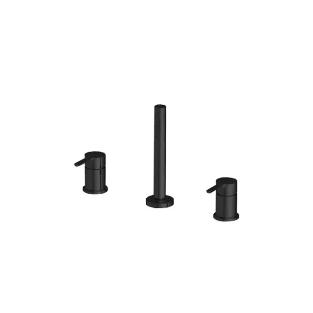 Fima Carlo Frattini Snap Смеситель на борт ванны с ручным душем, без излива, цвет: black matt F3124/1NNS