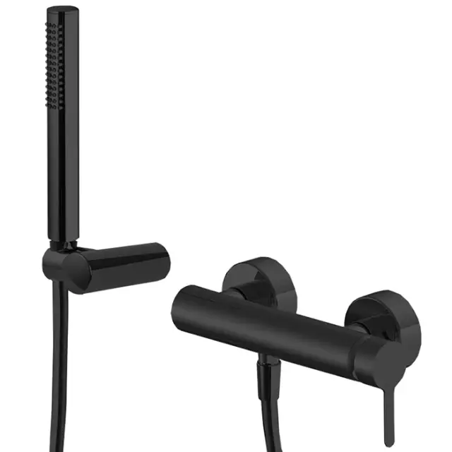 Fima Carlo Frattini Snap Смеситель для душа с душевым комплектом, без излива, цвет: black matt F3115NS