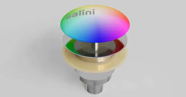 Salini D 401 Донный клапан для ванны из S-Sense, Click-Clack цвет: RAL глянцевый 151201GF