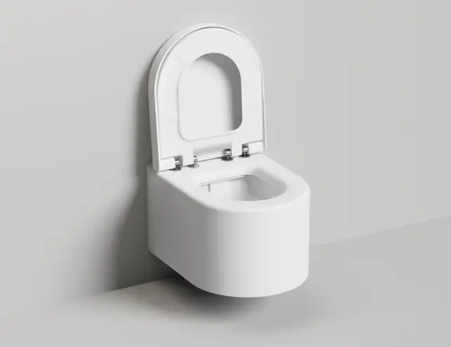 Salini Gemelli Унитаз подвесной 40х52 см безободковый с крышкой микролифт, цвет: RAL полностью мат. 240121KSMF