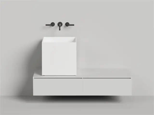 Salini Armonia Square 03 S-Sense Раковина чаша 45х45х45h см, без перелива, цвет: RAL глянцевый 130513GF