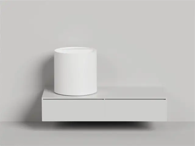 Salini Armonia Round Top 03 S-Sense Раковина чаша 45х45h см, без перелива, цвет: белый глянц 130413TGF