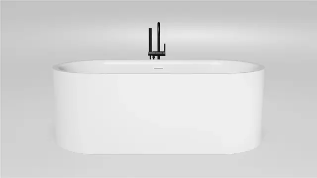 Salini Perla Ванна из S-Sense отдельностоящая 170х80 см, перелив по центру, цвет: белый глянцевый 1049101G