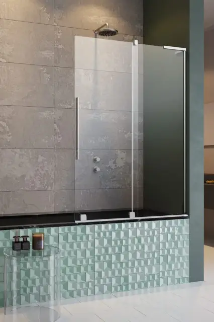 Radaway Furo SL PND II Шторка на ванну раздвижная, прозрачная, 53,8х150h см, цвет: хром глянцевый 10309538-01-01L