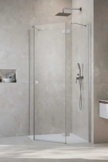 Radaway Essenza PTJ Душевая дверь, правая, прозрачная 6 мм, 62х200h см, цвет: brushed nickel 1385010-91-01R