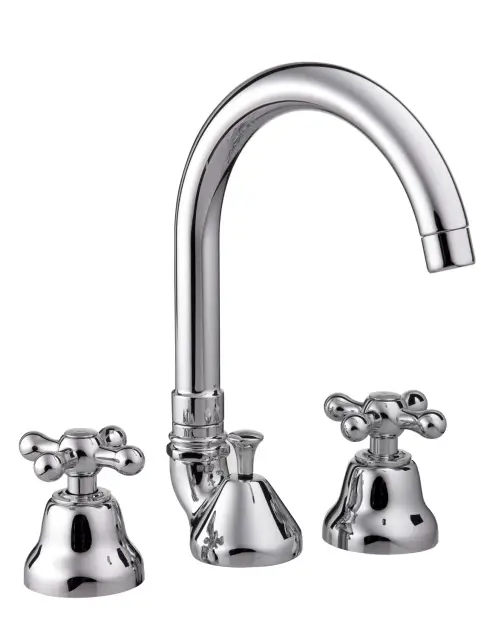 Treemme Romantica Смеситель для раковины высокий на 3 отв., с д/к, выс. излива 16,1см, цвет:chrome IT3616CCPVZZ