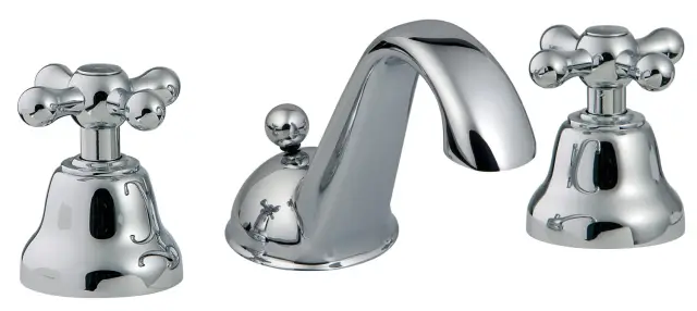 Treemme Romantica Смеситель для раковины на 3 отверстия, с д/к, длина излива 12,3 см, цвет: chrome IT3610CCPVZZ