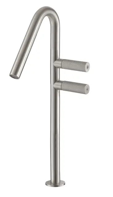 Treemme 22mm Смеситель для раковины высокий, без д/к, высота излива 26 см, цвет: нержавеющая сталь IT3015IS2GZZ