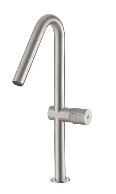 Treemme 22mm Смеситель для раковины высокий, без д/к, высота излива 21 см, цвет: нержавеющая сталь IT1127IS2HZZ