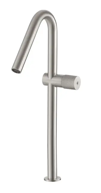 Treemme 22mm Смеситель для раковины высокий, без д/к, высота излива 26 см, цвет: нержавеющая сталь IT1118IS2HZZ