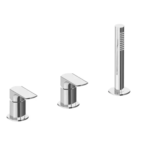 Treemme Albatros Смеситель на борт ванны на 3 отверстия, с ручным душем, внешняя часть, цвет: chrome IT4C69CCASZZ