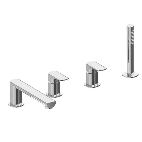 Treemme Albatros Смеситель на борт ванны на 4 отверстия, с ручным душем, внешняя часть, цвет: chrome IT4C68CCASZZ