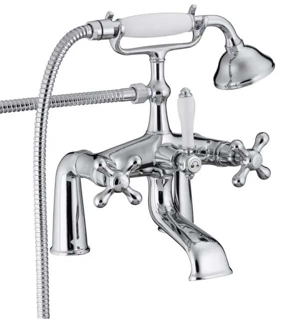 Treemme Romantica Смеситель на борт ванны на 2 отверстия, с ручным душем, внешняя часть, цвет:chrome IT3607CCPVZZ