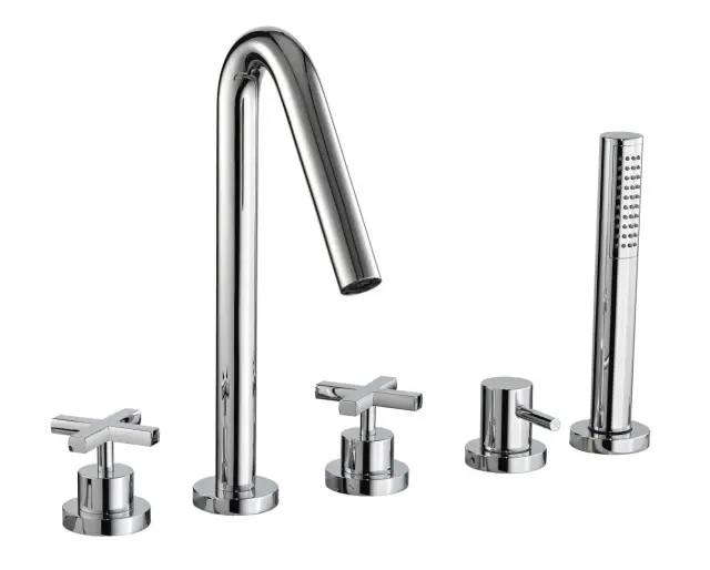 Treemme Line Смеситель на борт ванны на 5 отверстий, с ручным душем, внешняя часть, цвет: chrome IT1070CCXVZZ