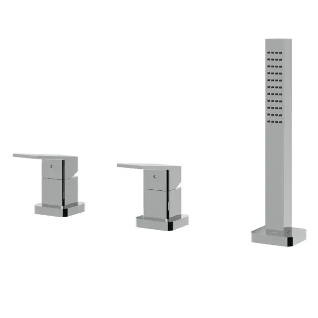 Treemme PA36 Смеситель на борт ванны на 3 отверстия, с ручным душем, внешняя часть, цвет: chrome IT8B69CCQFZZ